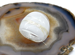 Перстень из муранского стекла модель 21 цв.белый