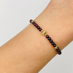 Браслет из Граната со вставкой 18 см +