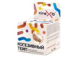 2 шт  Тейп когезивный Kinexib (5 см х 4,5 м). Цвет: бежевый.