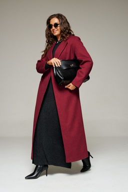 Пальто Beautiful Free 7026 винный