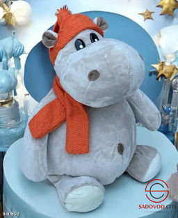 Плюшевая мягкая игрушка бегемот