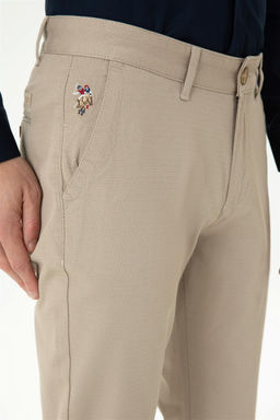 U. S. Polo Assn / Мужские темно-бежевые брюки из плотной ткани - U.s. polo assn фото 12