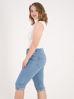 Капри джинсовые женские голубые больших размеров - Almond фото 5