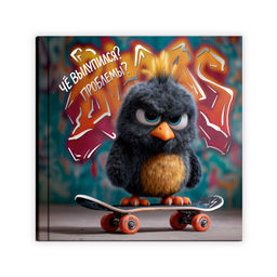 Блокноты, 105х105 мм, 48 л, арт. 74055 ОПАСНЫЙ ПТЕНЕЦ / Блок - белый офсет 65 г/м?, дизайнерский бло