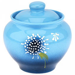 Горшок для жаркого керамический "Русский" 0,85л, д14см, h14см, "Расторопша", с крышкой (Россия)