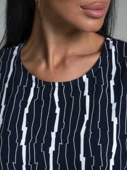 Платье женское, цвет синий белый