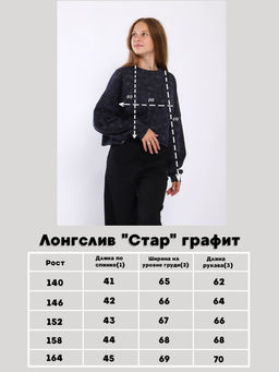 Лонгслив "Стар" графит