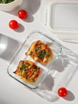 Форма для выпечки жаропрочное стекло 0.57л, пластиковая крышка 5-7 (290998) /DANIKS/  фото 10