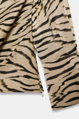 ASYMMETRIC ANIMAL PRINT TOP - Zara фото 5