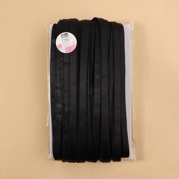 Резинка для бретелей, блестящая, 10 мм, 50±0.5 м, чёрная