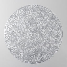 Набор салфеток сервировочных на стол Доляна Веер, d=38 см, 4 шт, цвет серебряный фото 5