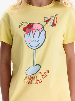 PELICAN, футболка для девочек, Ванильный  фото 2