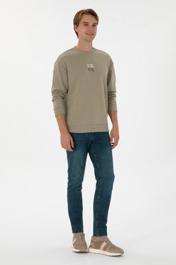 Erkek A__k Haki Basic Sweatshirt Sepette S_rpriz _ndirim - U.s. polo assn фото 4