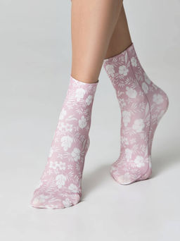 Цена за 2 пары. Носки Классические CONTE FANTASY Плотные носки с рисунком Botanical mix - Conte elegant фото 2