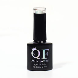 Гель лак для ногтей, MILK POTAL, 3-х фазный, 8мл, LED/UV, цвет белый/голубой (07) - Queen fair фото 8