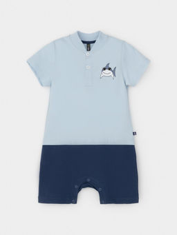 КР 6537/голубой полукомбинезон (песочник) д/мал яс