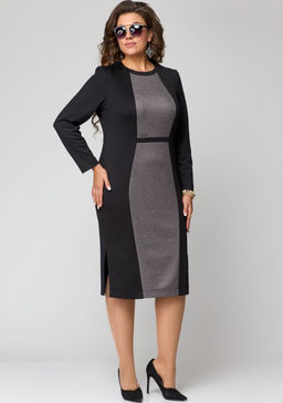 Платье EVA GRANT 7268-Р серый люрекс