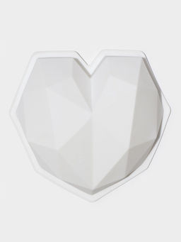 Форма для муссовых десертов и выпечки KONFINETTA Геометрия любви, силикон, 21.5?20?6 см, белая