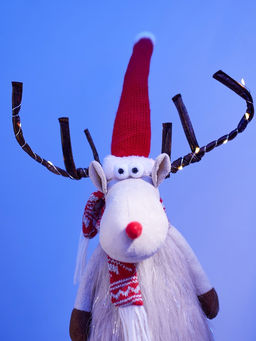 Фигура текстиль «Новогодний лосик» 58 см, 10 LED, от батареек CR2032×1, свечение тёплое белое