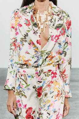 ZW COLLECTION PRINTED SHIRT WITH BUTTONS - Zara фото 2