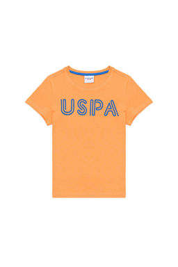 Детская оранжевая футболка с круглым вырезом Неожиданная скидка в корзине - U.s. polo assn фото 3