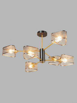 Люстра N5254/6, 6×40 Вт, E27, цвет чёрный, медный