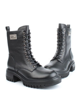 01-GZ6253-G71-N11 BLACK Ботинки демисезонные женские (натуральная кожа, байка) - Фабричный китай фото 13