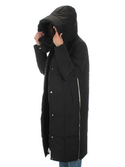 22361 BLACK Пальто зимнее женское облегченное (150 гр. холлофайбера) - Fashion фото 10