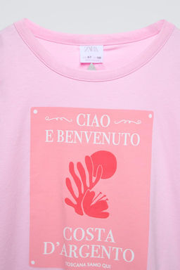 SUN T-SHIRT WITH CUT-OUT DETAIL - Zara фото 7
