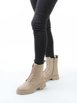 04-PAS144-2Z BEIGE Ботинки зимние женские (натуральная кожа, 100% шерсть).