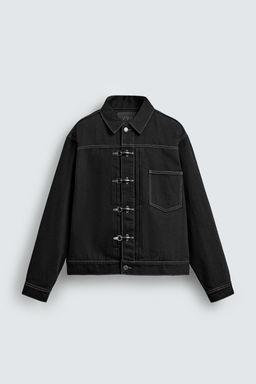 CAZADORA BOXY FIT ALAMARES / Negro