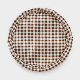 Корзинка для хлеба Доляна Домашний уют, d=25.5 см, пластик, плетёная, коричневая фото 4