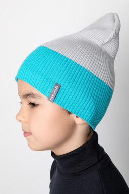 КВ 20264/светло-серый,тем.минт шапка дет