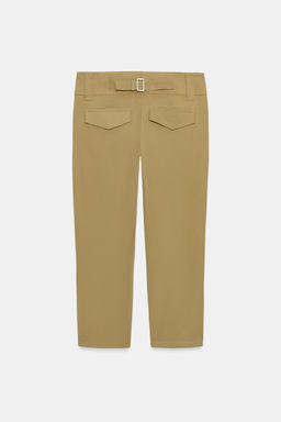 PANTAL?N CAPRI HEBILLA / kaki-med - Zara фото 5