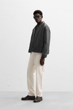 LEATHER EFFECT JACKET - Zara фото 4