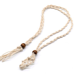 Плетёная сетка для кулонов цвет бежевый, 70см