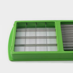 Овощерезка универсальная Доляна «Фреш Флеш», 7 насадок, овощечистка, мерный контейнер, 27×10×12 см, зелёная, белая