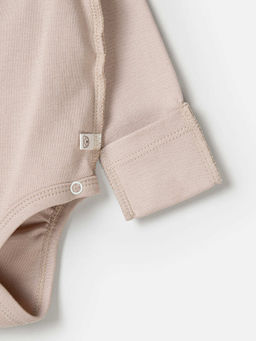 Комплект боди-кимоно с наружными швами Сливки/Крем-брюле 2 шт 0+ - Bungly фото 5