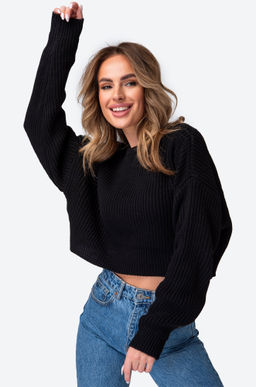 Женский укороченный джемпер оверсайз Happy Fox  фото 30