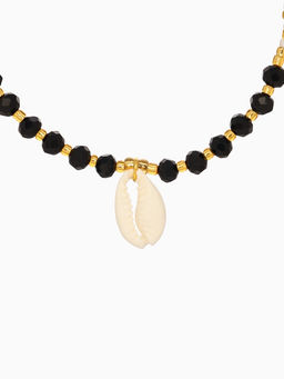 Браслет «Лила», длина 16 см, чёрный, золотистый