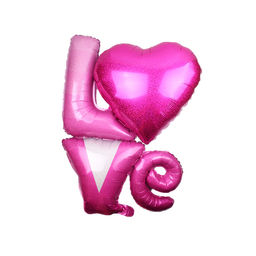 Цена за 10 шт. Воздушный шар фольгированный 29" «Любовь», фигура