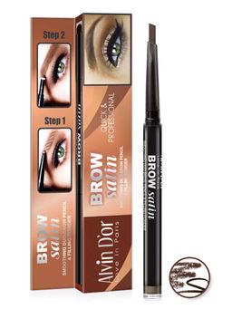 Alvin Dor P-5 Дуэт для бровей карандаш+пудра Brow Satin (тон 02 dark brown)