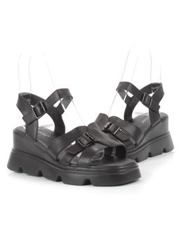 08-PEAG34-2 BLACK Босоножки женские (натуральная кожа)