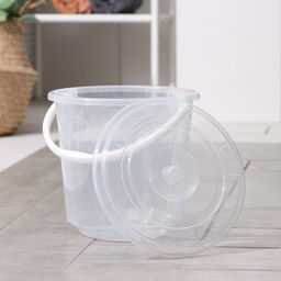 Ведро с крышкой «Хозяюшка», 5 л, d=22 см, h=22 см, пластик, МИКС