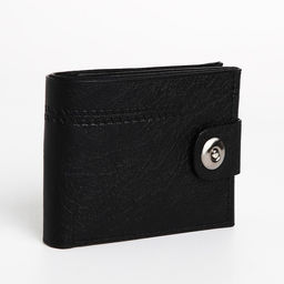 Портмоне мужское на магните, отдел для купюр, для карт, для монет, чёрное
