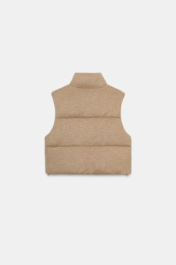 SHORT KNITTED PUFFER GILET - Zara фото 2