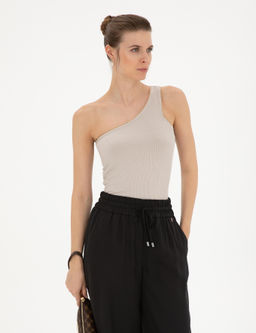 Bej Ex. Slim Tek Omuz Ti__rt