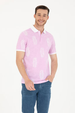 U. S. Polo Assn Мужская розовая футболка с воротником-поло - U.s. polo assn фото 3