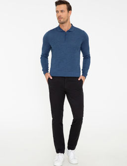 _ndigo Slim Fit Polo Yaka Basic Triko Kazak
