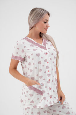 Пижама женская из кулирки Ворожея сердечко кофейное макс - Амадэль фото 2